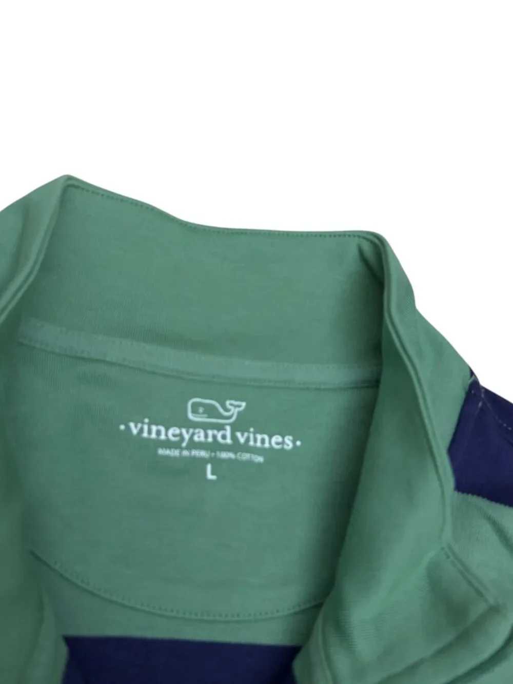 VINEYARD VINES Striped Quarter Zip Sweater GOLF Shacket Business Casual Large